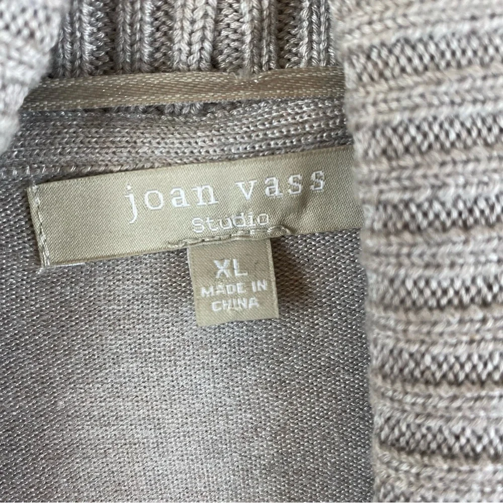 Joan Vass Gray Cardigan Sweater XL - Picture 7 of 9